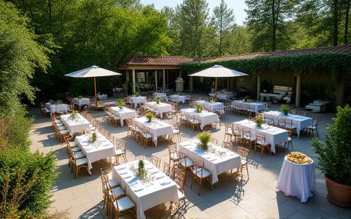 Outdoor catered event setup