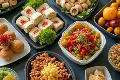 Corporate lunch spread
